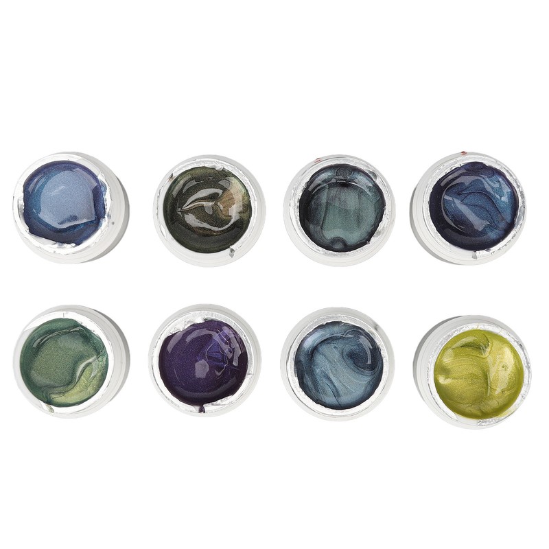 Holographic Nail Polish Set 8 Colors Glitter Smoothing Texture Nail