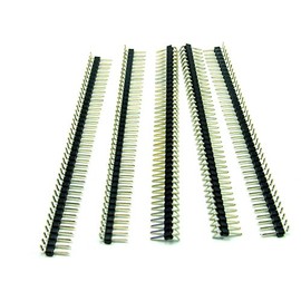 POPESQ® #A355 Pin Header 2.54 mm 40-Pin Can Be Cut Out Angled Pack of 5
