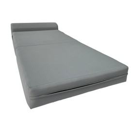 Amfuton Gray Sleeper Chair Folding Foam Beds, Portable Lounger Bed 6 x 32 x 70