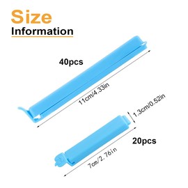 OUDQFCJ Pack of 40 Sealing Clips for Bags Bag Clips Sealing Clips Reusable Bags Closure Clips for Bags for Bags Food