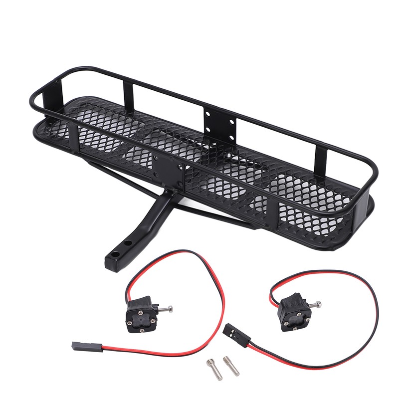 Metal Rear Bumper Back Hitch Carrier with Light for Traxxas