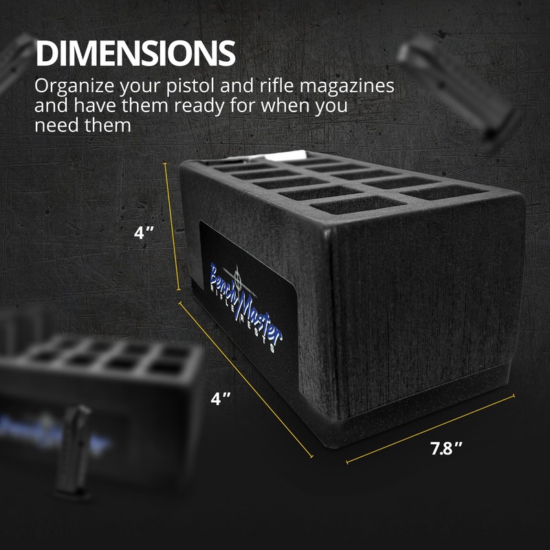 BenchMaster Double Stack 9mm Mag Rack (4" x 4" x