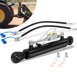 Upgrade Hydraulic Top Link Cat. 1-1 with Locking Block 18 1/8” - 26 3/8” with 2 x Hose, SPH320032 2-Way Check Valve Hydraulic Cylinder for Tractors, Excavators