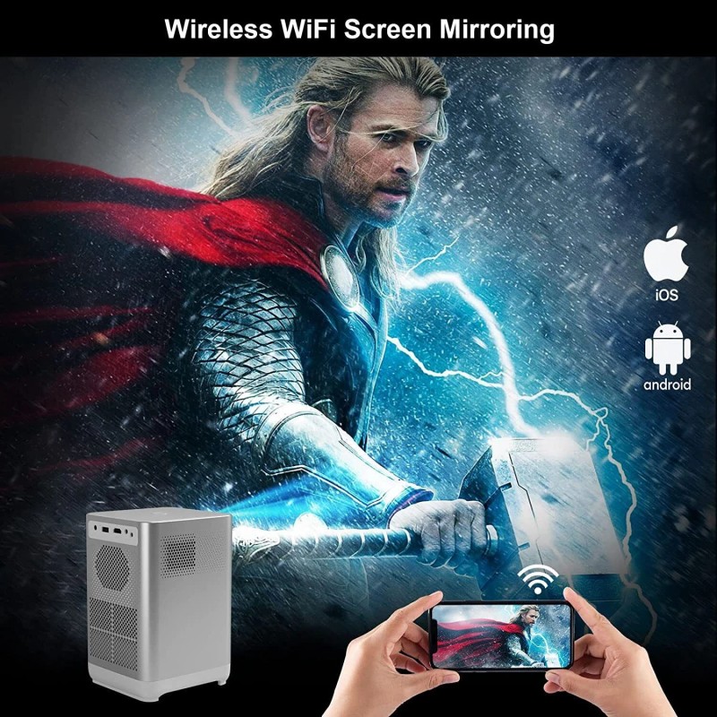 JOVAL Portable Projector 2022 Upgraded WiFi Mini Projector, FHD 1080P