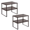 SONGMICS Cabinet Shelf Organizer, Stackable, Expandable, Set of 4 Metal