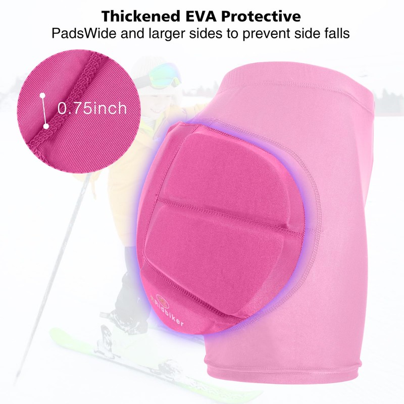 RIDBIKER Kids Butt Pad Shorts, Youth Child Hip Protection Pads,