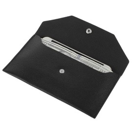 Piriuuo PU Leather Cash Envelope Wallet - Reusable Money Wallet & Pouch for Travel & Budgeting, Black