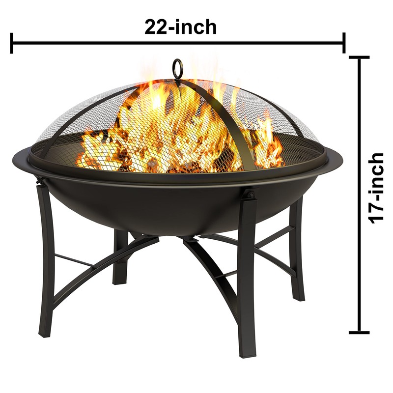 Fire Beauty Fire Pit for Outside Wood Burning,BBQ Grill Steel