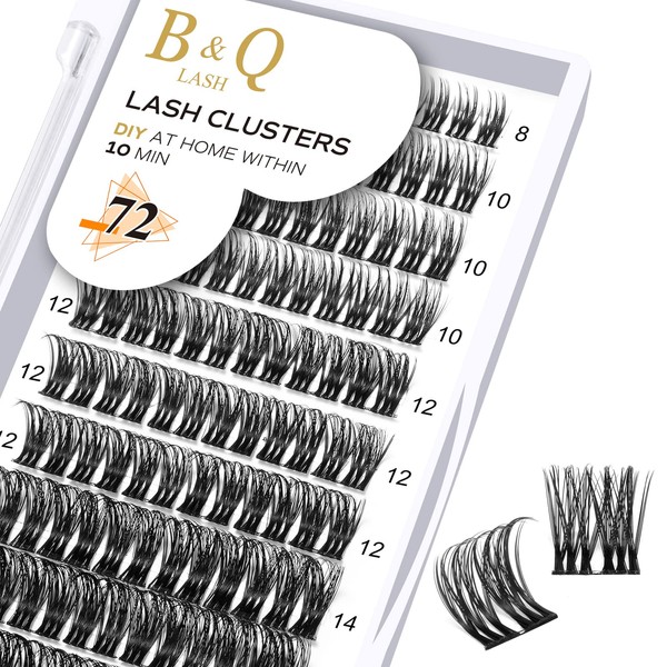 BQ Lash Individual Eyelashes, 72 Clusters, Coloured Eyelashes, Individual at