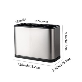 IMEEA Chopstick Stand, Cutlery Holder, Cutlery Holder, Square Shape, Stainless Steel, Cutlery Case