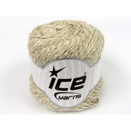 Lot of 4 x 100gr Skeins Ice Yarns Linen VISCOT (30% Linen 34% Cotton) Yarn Beige