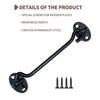TOPYWMSP Hook and Eye Latch 1pcs 6 Inch Black Stainless