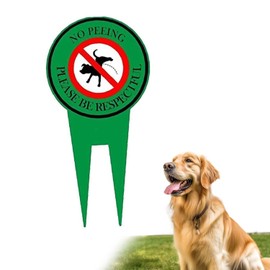 Dog Pee Prohibition Plate Sign Dog Pee Sign Dog Pee Prohibition Plate, Dog Poop Prohibition Sign, Do Not Let Dog Poop or Urine, Double Sided Warning Sign, 1 Piece