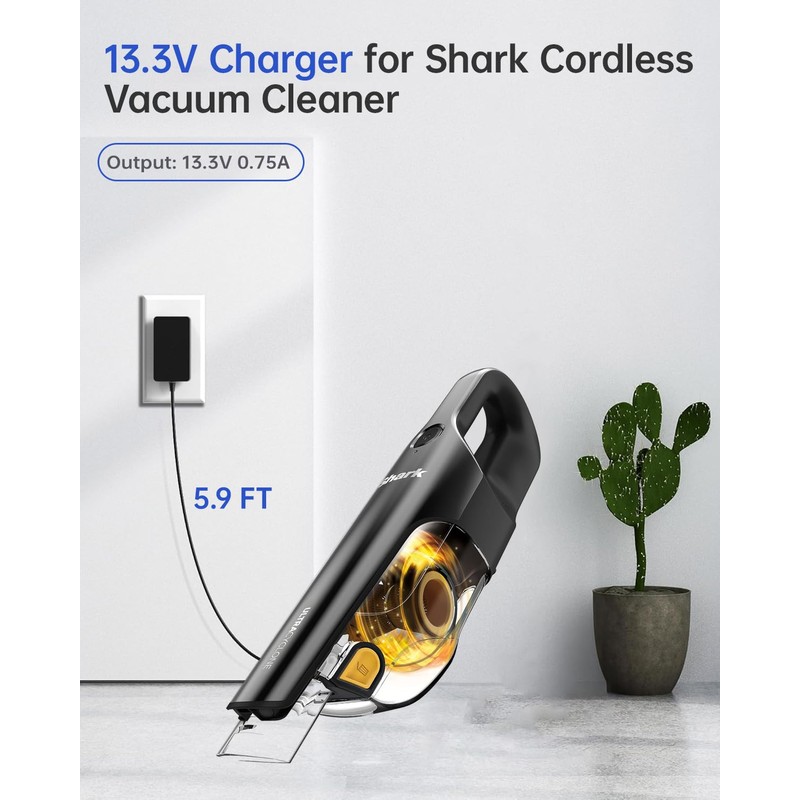 Naubluvo 13.3V Replacement Charger for Shark Cordless Vacuum, Compatible with