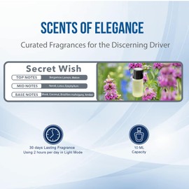 KESOCI Smart Car Air Freshener Vent Clip Refills: Exquisite Premium 10 ml Perfume Selection, Set of 3, for Your Smart Car Diffuser - Transform Your Drive with Luxurious Aromas (Secret Wish)