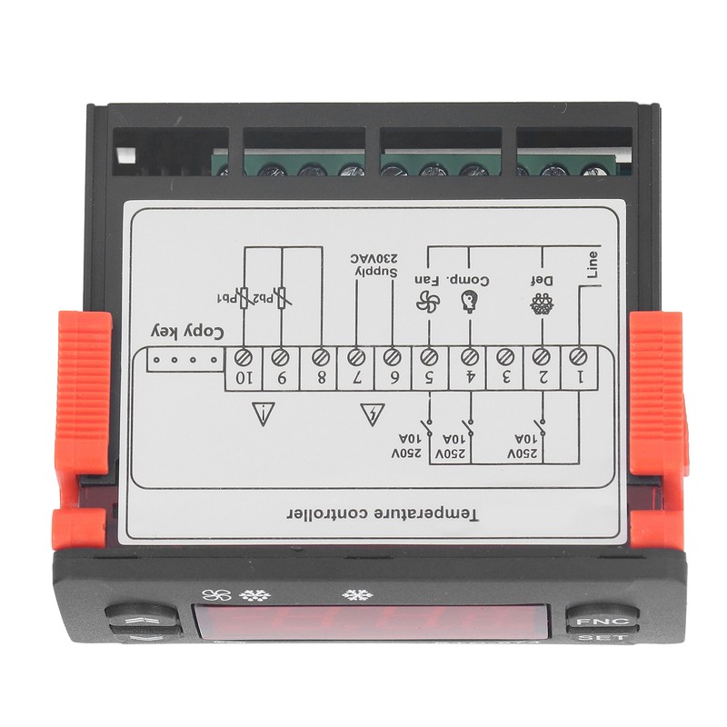 Temperature Controller Fahrenheit Celsius Switchable Digital Display NTC Sensor Thermostat