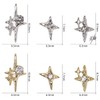 30Pcs Gold Silver Star Nail Charms - 3D Stars Nail