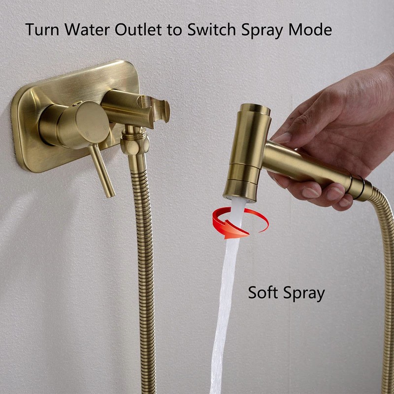 TRUSTMI Bathroom Concealed Hot and Cold Bidet Spray Set Hand