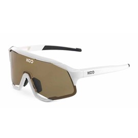 KOO Demos Sunglasses I Performance Eyewear for Road, MTB Cyclists & Cyclocross Sports - White Brown