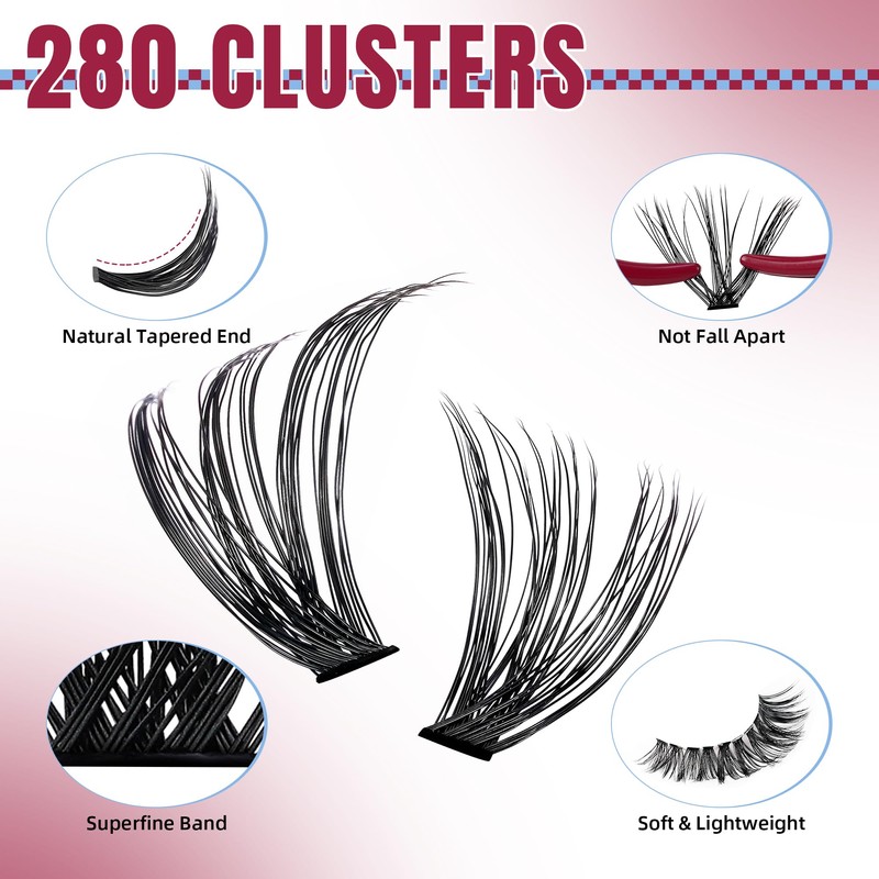 Mayhug Eyelash Extensions Set, 40 + 50D Lash Extension Set,