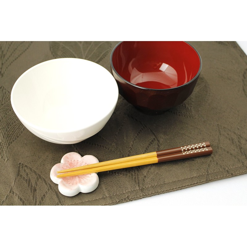 isida Chopsticks Lunch Dots Mini Brown 18 cm