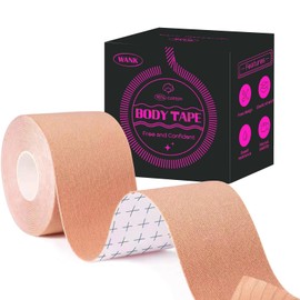 Body Tape, Boob Tape for Women, Breast Lift Tape, Athletic Tape Sweat Resistance Tape Elastic Stretch Viscous Stability Tape for Multiple Usage