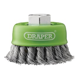 Draper 08054 Stainless-Steel Twist-Knot Wire Cup Brush, 75mm, M14