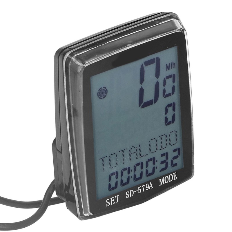 Bike Computer Wired Waterproof Bicycle Odometer Speedometer with Backlight Display