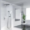 LCEVCGK Shower System, Shower Faucet Set Complete Square Rain Shower
