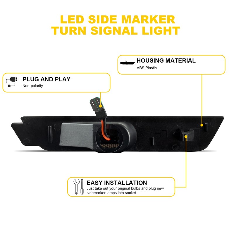 NEIFILES LED Side Marker Light Compatible with Chevy Camaro 2010