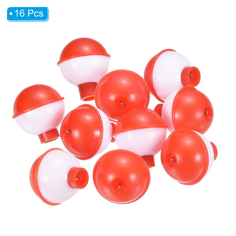 PATIKIL 25mm Fishing Bobber 16pcs Hard ABS Push Button Round