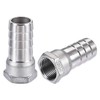sourcing map 304 Stainless Steel Hose Barb Fitting Coupler, 25mm