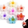 7 PCS Hawaiian Plumeria Hair Clips Tropical Flower Hairpin Cute Flower Hair Clip Non-Slip Hair Accessories for Women Girls Lily Flower Hair Jaw Claw for Beach Party Bridal Wedding for Thick Hair