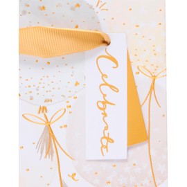 UK Greetings Small Gift Bag for Him/Her/Friend - for Birthdays, Thank You & Other Events - Celebrate Balloons Design