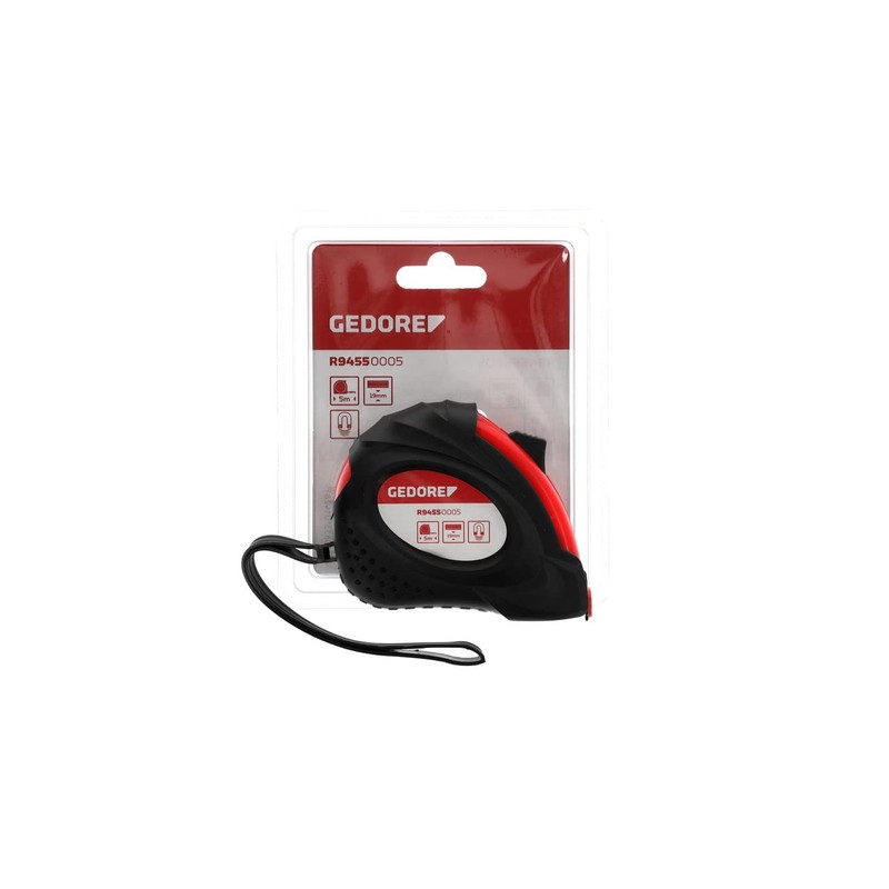 GEDORE red Tape measure, Roller tape measure, 5 m, Accuracy