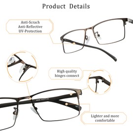 LifeArt Blue Light Blocking Glasses, Anti Eyestrain, Computer Reading Glasses, Gaming Glasses, TV Glasses for Women Men, Anti Glare (Brown, +3.25 Magnification)