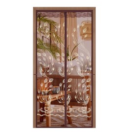 Umimiss Fly Screens for Doors - Door Fly Screen Curtain, Magnetic Fly Screen Door, Patio Door Fly Screen, Door Curtains to Stop Flies, Cat Door Screen, French Door Fly Screen (90 × 210 Cm)