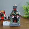 HOSLEY Resin Backflow Incense Cone Holder/Burner Christmas Fireplace Decor Statue