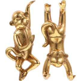 Zerodeko Animal Wall Hooks Single Wall Hook Coat Hook Hangers Monkey Shaped Hat Hooks Entryway Key Holder for Hat Towel Bag Rope Hanger