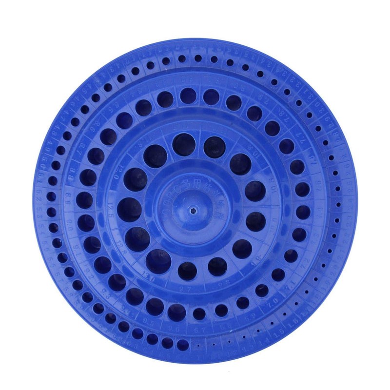 Jeanoko 1-13mm Drill Storage Box Round Shape Hard Plastic Drill