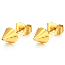 Pair of Arrow Small Spike Stud Earrings, Earrings for Men and Women, Stainless Steel Stud Earrings, Earrings, Metal, No Gemstone