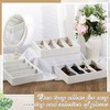 Amylove 4 Pcs Beige Sunglass Organizer Trays 4 Grids Velvet