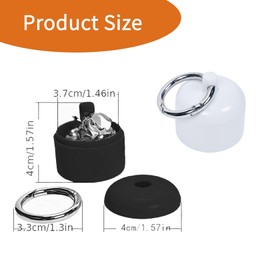 2 StüCk Ring Aufbewahrung,Tragbare Reise Schmuckhalter,Schmuckaufbewahrung ,Jewelry Holder With Keychains,Travel Jewelry Case,FüR Die Aufbewahrung Von Ohrringen,Ringen Und Halsketten(Schwarz,Weiß)