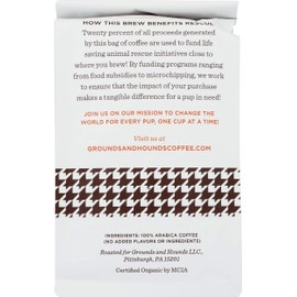 Grounds & Hounds, Coffee Gandh Morning Walkwhole Bean Organic, 12 Ounce