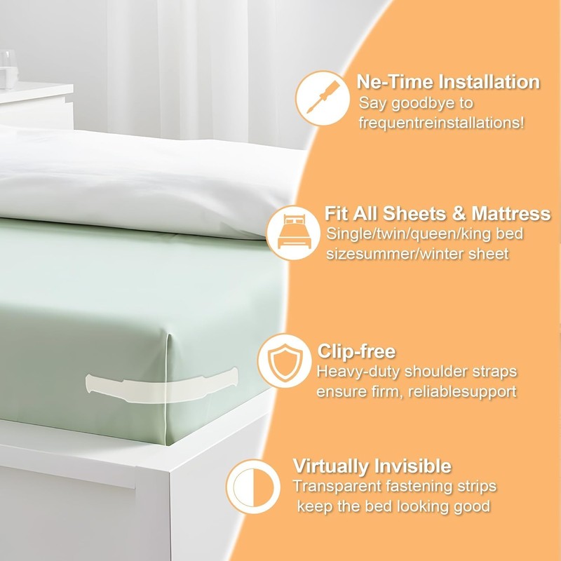 Bed Sheet Holder, Lock Sheet Holders 4PCS, New Bed Sheet