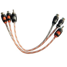 RD RCA Y Splitter Audio Cable Connection, OFC Oxygen Free Copper, Tinned RCA Twisted Pair, Easily Connect with subwoofer, Home Theater, HDTV, Gaming Consoles, Hi-Fi Systems. (M-2F)(2-Pack)