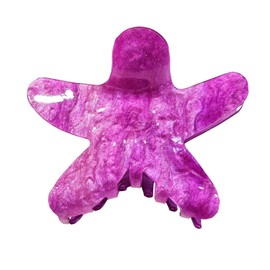 Starfish Hair Clips,Starfish Claw Clips for Women Girls, Ocean-Themed Cellulose Acetate Hair Accessories，Strong Hold for Thick Thin Hair (purple)