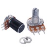 Taiss / 10pcs B100K Ohm Linear Potentiometer 3 Clamps Rotary