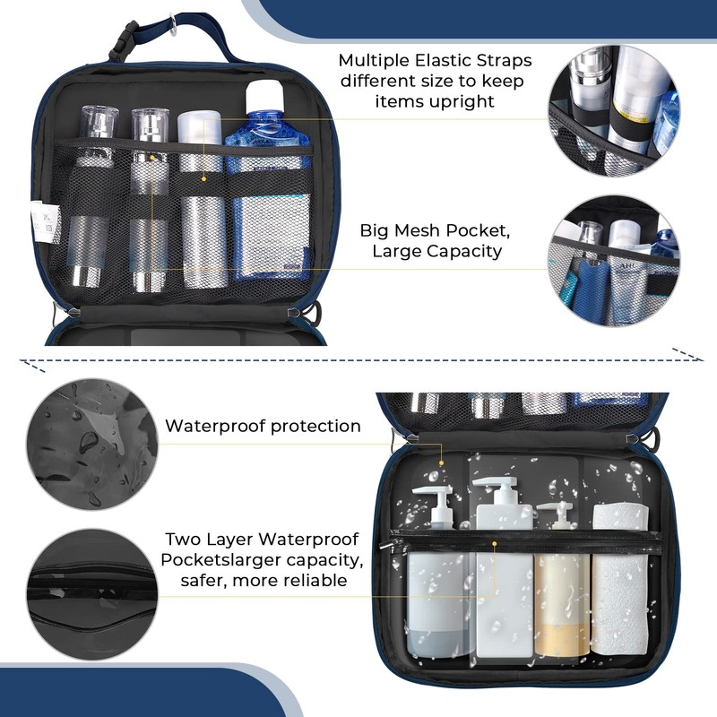 KYG Toiletry Bag, blue, Toiletry bag