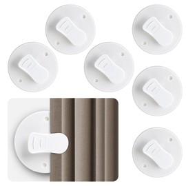 Sorcristy Shower Curtain Clips, Shower Splash Guard Holders, Windproof Showers Splash Guard, Self Adhesive Showers Curtain Holder Keep Curtains Liner Closed to Wall for Home,Clear (6PCS)